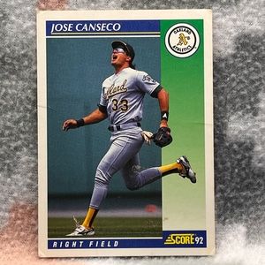 Mint Condition: 1992 Jose Canseco - Score Trading Card
